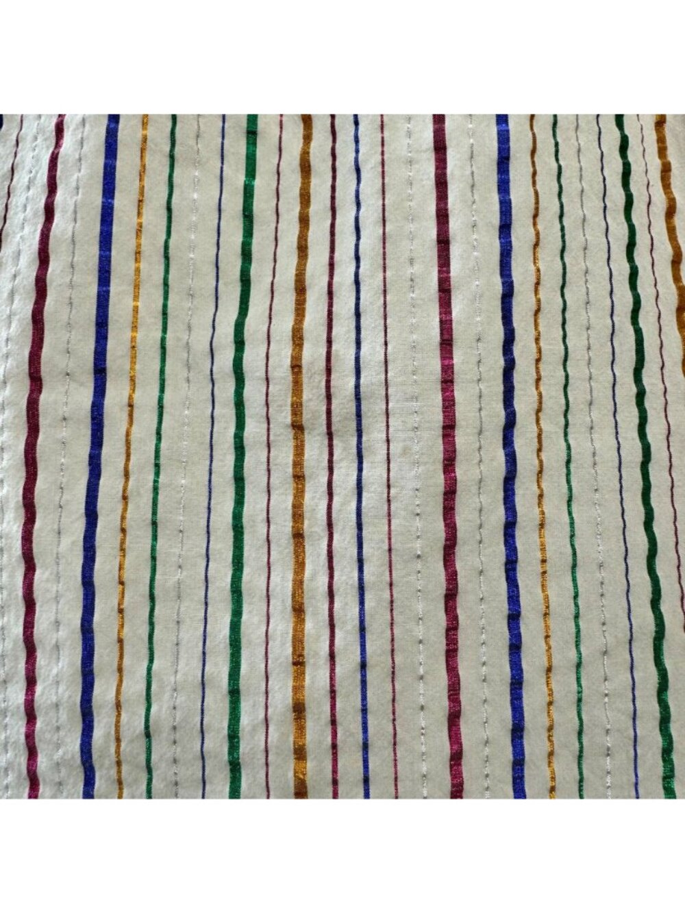 HANNA ANDERSSON Metallic Striped Dress Girls 6-7 120 Rainbow Shimmer Tunic Top - Picture 4 of 8
